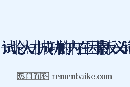 试论人才成功的内在因素反义词是什么意思的图片